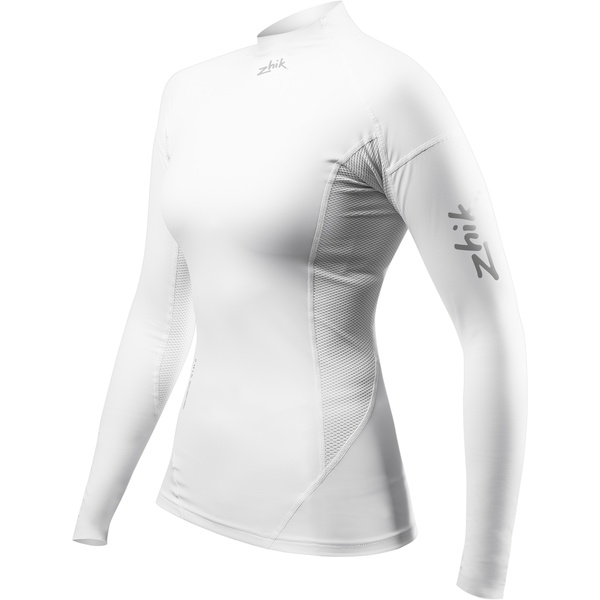 2026 Zhik Womens Eco Long Sleeve Spandex Top DTP-0063-W-WHT - White